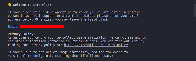 Welcome to streamlit