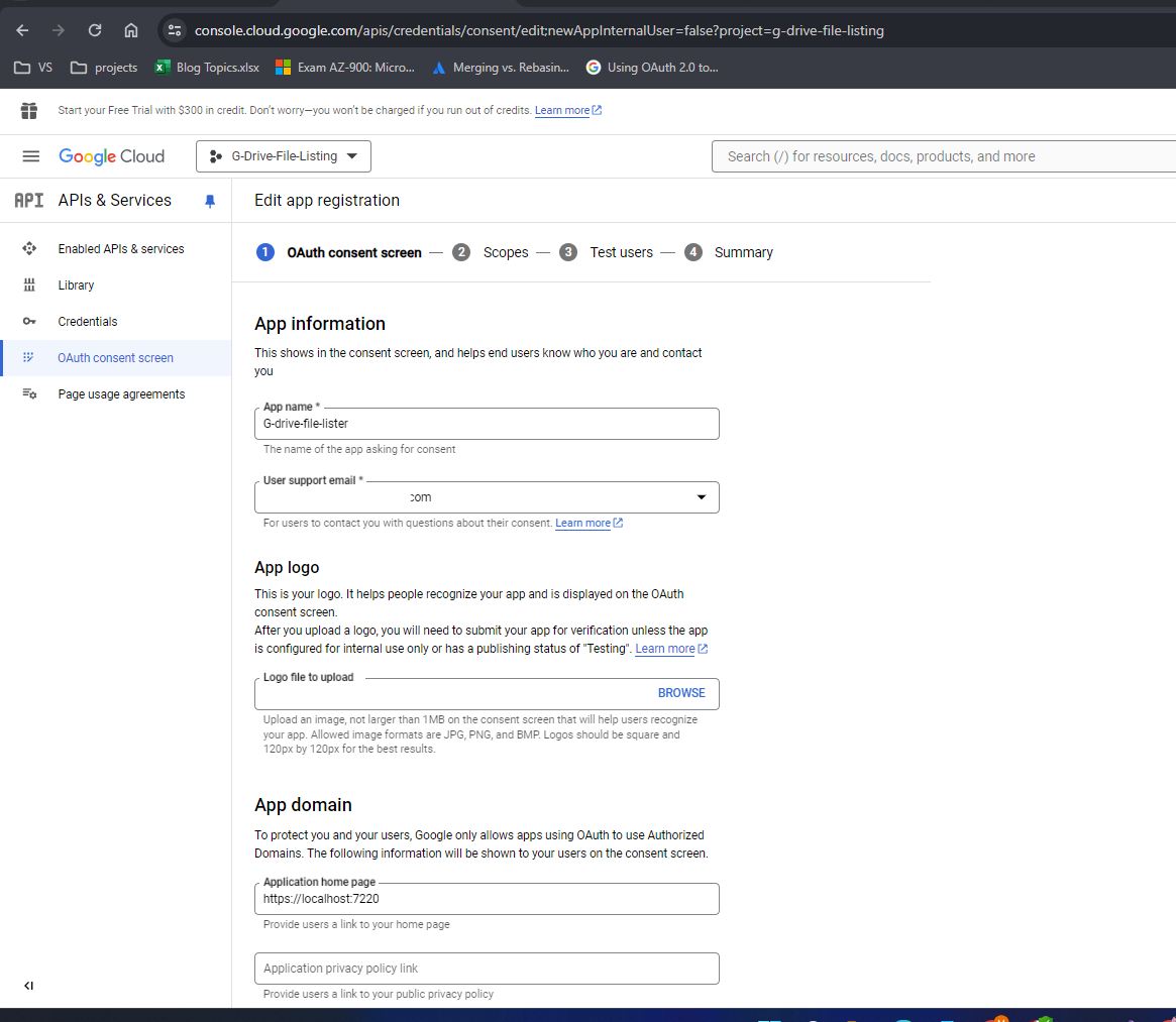 Configure oauth-consent screen