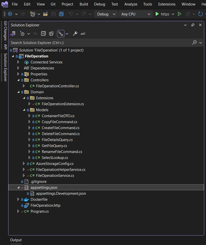 All class files of Mastering .NET for Azure blob files reading and writing project