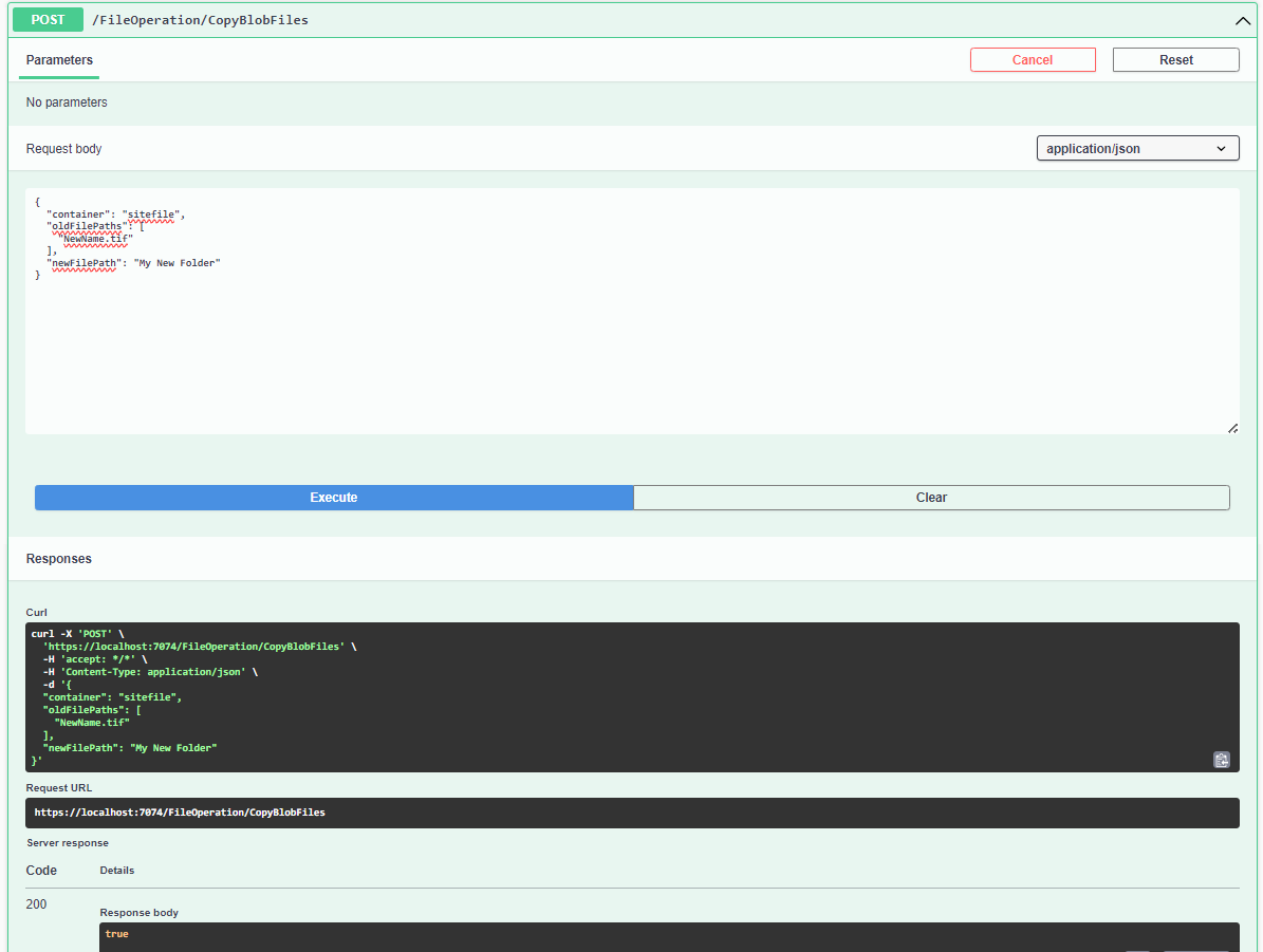 Endpoint : CopyBlobFiles