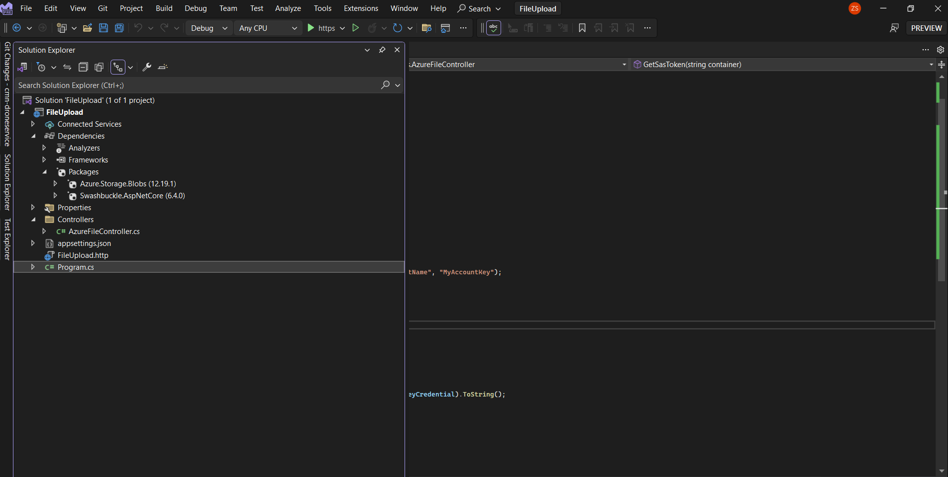 Initial solution after installing NuGet Package