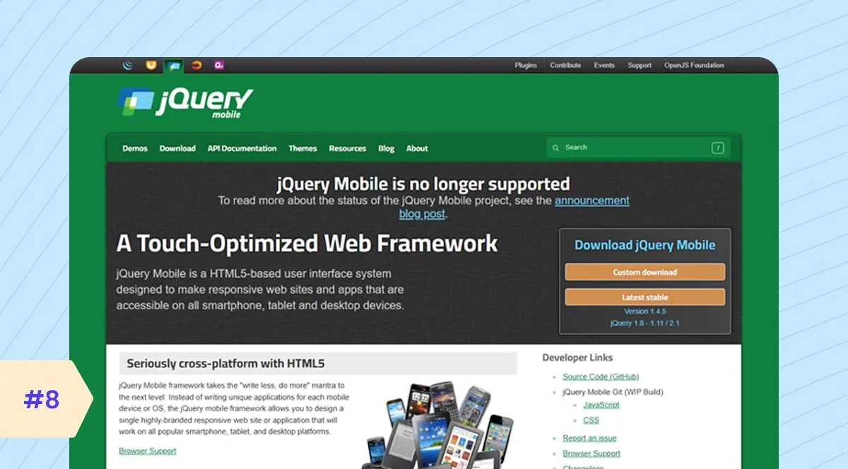 jQuery—mobile app framework