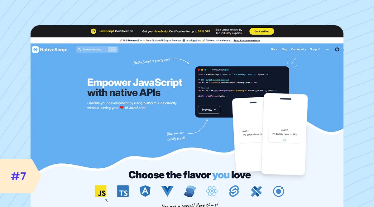 NativeScript—mobile app development framework